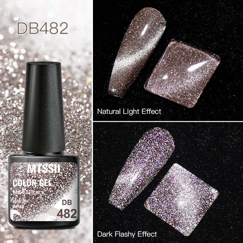 Mtssii Magnetic 5D Cat Eye UV Gel Set Nail Polish Magnet Laser Nail Art Varnish sparkly Sky Jade Effect Soak Off UV Gel Nail Art