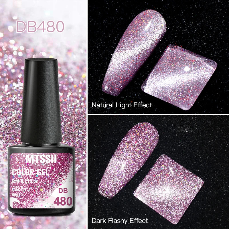 Mtssii Magnetic 5D Cat Eye UV Gel Set Nail Polish Magnet Laser Nail Art Varnish sparkly Sky Jade Effect Soak Off UV Gel Nail Art