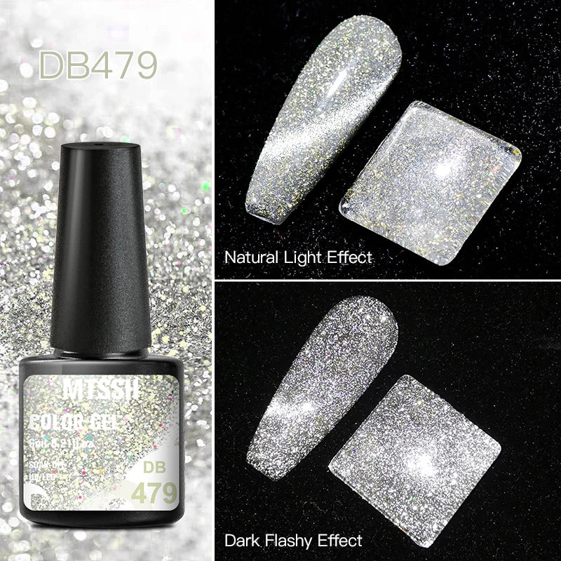 Mtssii Magnetic 5D Cat Eye UV Gel Set Nail Polish Magnet Laser Nail Art Varnish sparkly Sky Jade Effect Soak Off UV Gel Nail Art