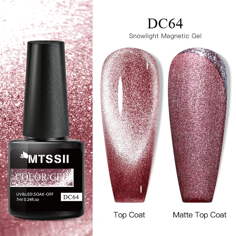 Mtssii Magnetic 5D Cat Eye UV Gel Set Nail Polish Magnet Laser Nail Art Varnish sparkly Sky Jade Effect Soak Off UV Gel Nail Art