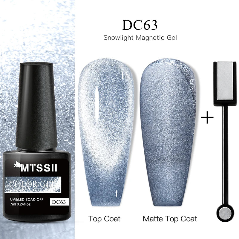 Mtssii Magnetic 5D Cat Eye UV Gel Set Nail Polish Magnet Laser Nail Art Varnish sparkly Sky Jade Effect Soak Off UV Gel Nail Art