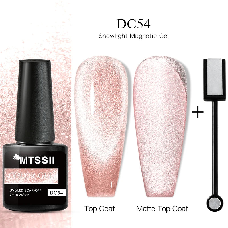 Mtssii Magnetic 5D Cat Eye UV Gel Set Nail Polish Magnet Laser Nail Art Varnish sparkly Sky Jade Effect Soak Off UV Gel Nail Art