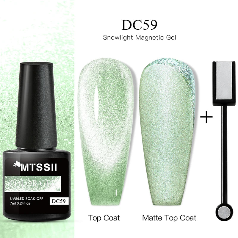 Mtssii Magnetic 5D Cat Eye UV Gel Set Nail Polish Magnet Laser Nail Art Varnish sparkly Sky Jade Effect Soak Off UV Gel Nail Art