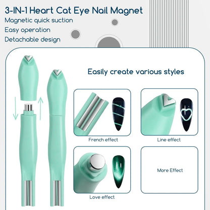 3 in 1 Nails Cat Eye Strong Magnet Kit