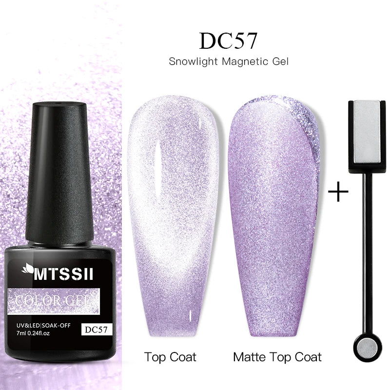 Mtssii Magnetic 5D Cat Eye UV Gel Set Nail Polish Magnet Laser Nail Art Varnish sparkly Sky Jade Effect Soak Off UV Gel Nail Art