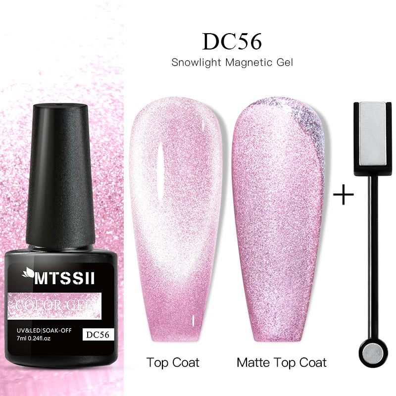 Mtssii Magnetic 5D Cat Eye UV Gel Set Nail Polish Magnet Laser Nail Art Varnish sparkly Sky Jade Effect Soak Off UV Gel Nail Art
