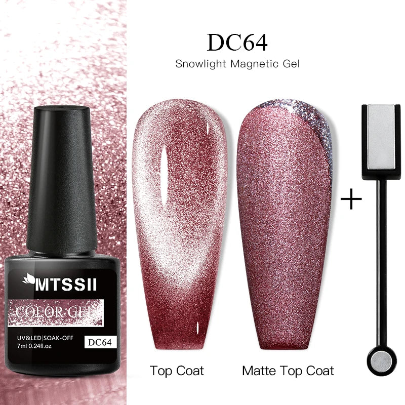 Mtssii Magnetic 5D Cat Eye UV Gel Set Nail Polish Magnet Laser Nail Art Varnish sparkly Sky Jade Effect Soak Off UV Gel Nail Art
