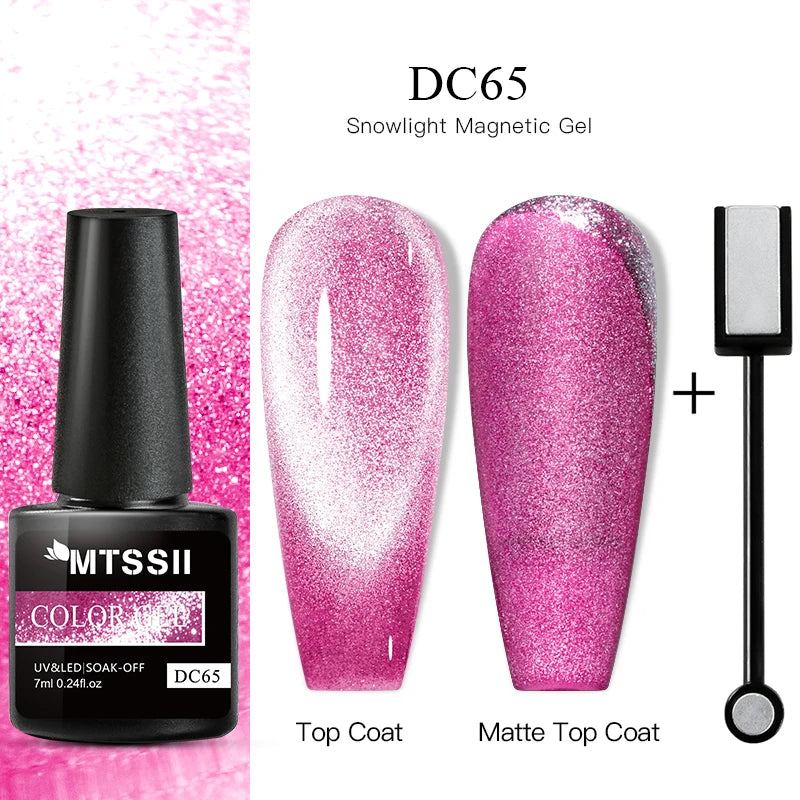 Mtssii Magnetic 5D Cat Eye UV Gel Set Nail Polish Magnet Laser Nail Art Varnish sparkly Sky Jade Effect Soak Off UV Gel Nail Art