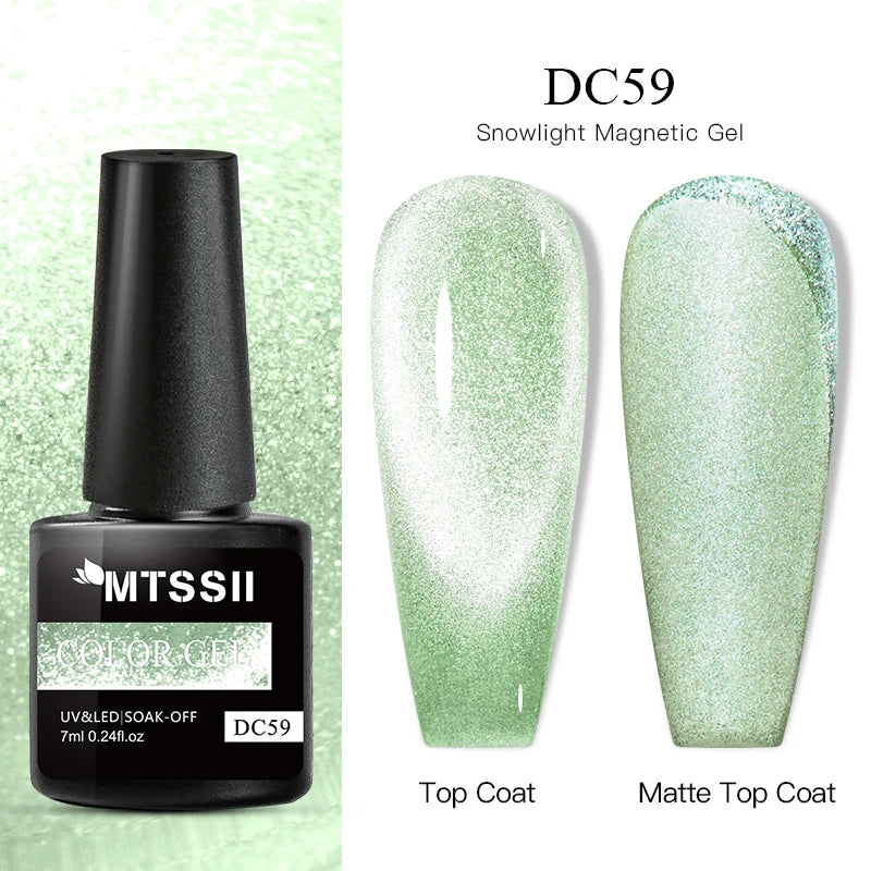 Mtssii Magnetic 5D Cat Eye UV Gel Set Nail Polish Magnet Laser Nail Art Varnish sparkly Sky Jade Effect Soak Off UV Gel Nail Art