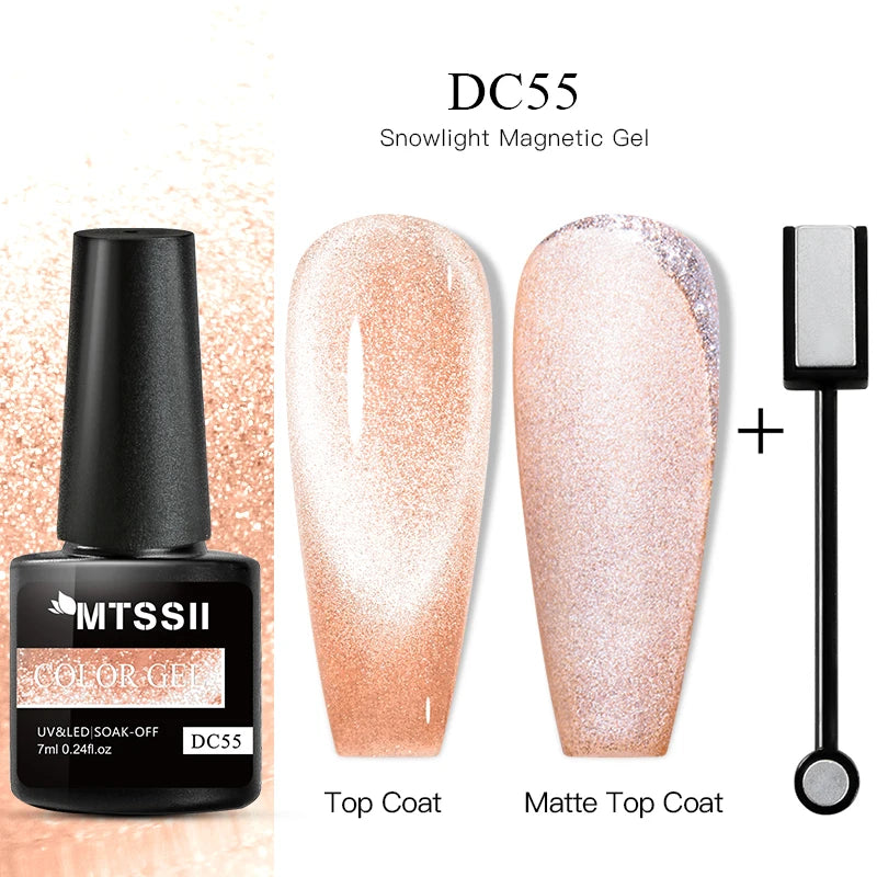 Mtssii Magnetic 5D Cat Eye UV Gel Set Nail Polish Magnet Laser Nail Art Varnish sparkly Sky Jade Effect Soak Off UV Gel Nail Art