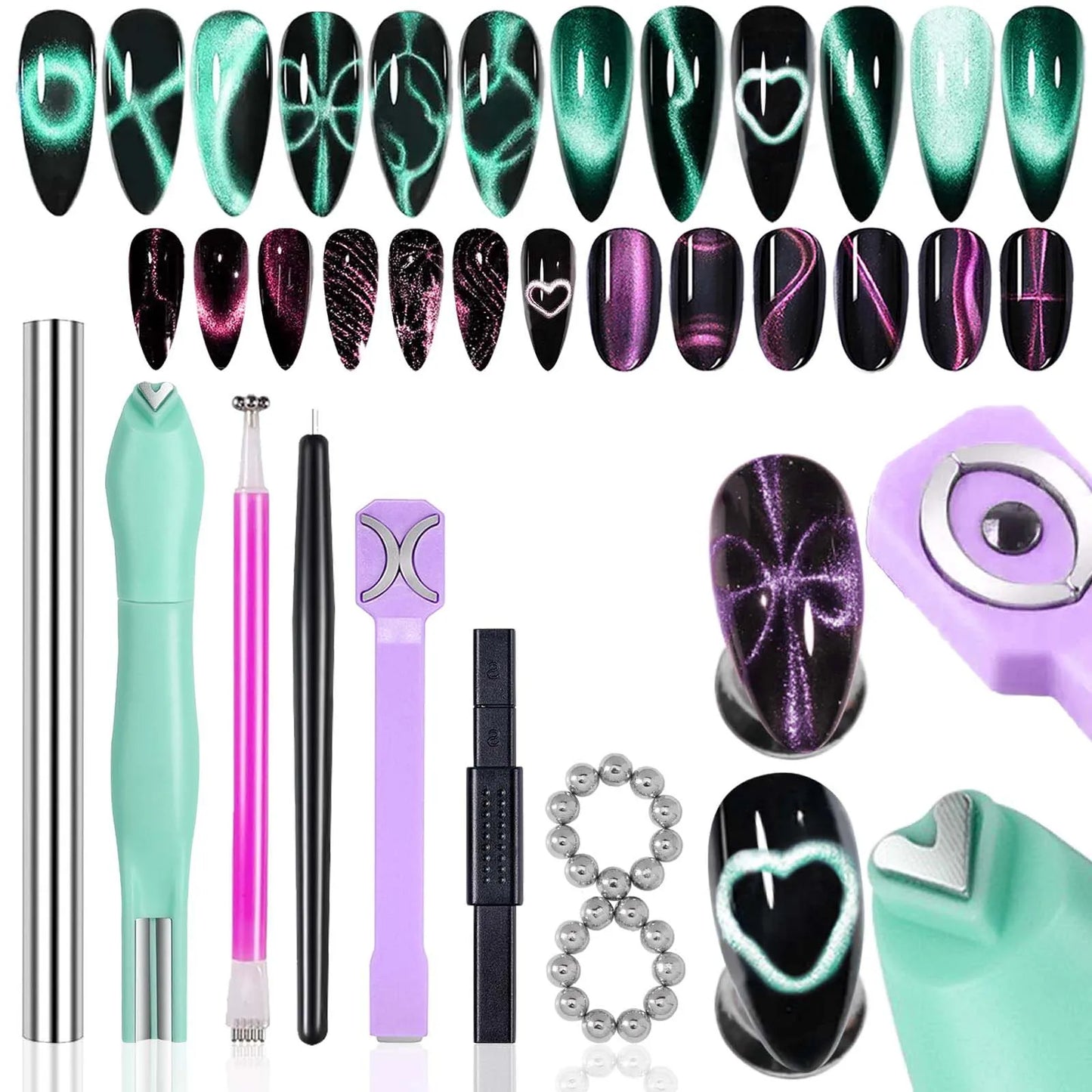 3 in 1 Nails Cat Eye Strong Magnet Kit
