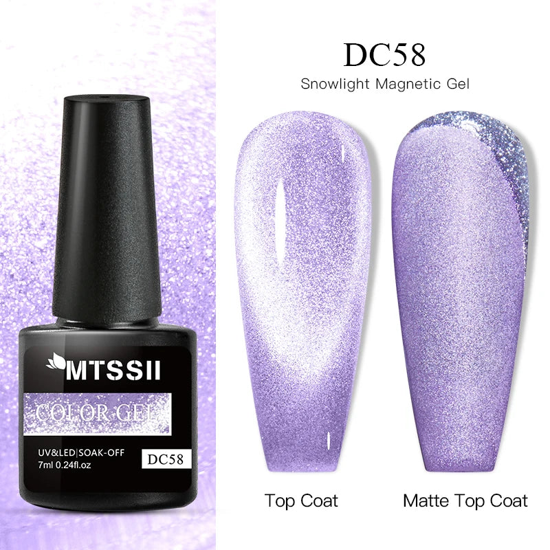 Mtssii Magnetic 5D Cat Eye UV Gel Set Nail Polish Magnet Laser Nail Art Varnish sparkly Sky Jade Effect Soak Off UV Gel Nail Art