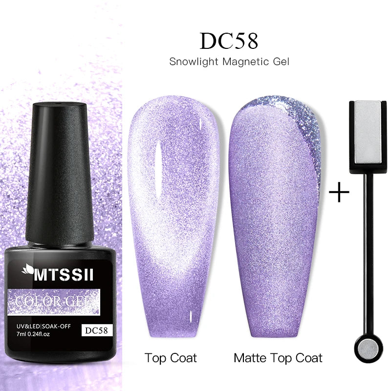 Mtssii Magnetic 5D Cat Eye UV Gel Set Nail Polish Magnet Laser Nail Art Varnish sparkly Sky Jade Effect Soak Off UV Gel Nail Art