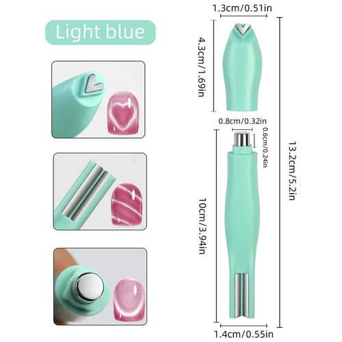 3 in 1 Cat Eye Nail Magnet Stick Heart Snake Pattern French Cat Eye Effect Magnet for UV Gel Polish Manicure Nail Art DIY Tool