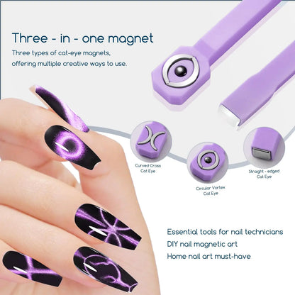 3 in 1 Nails Cat Eye Strong Magnet Kit