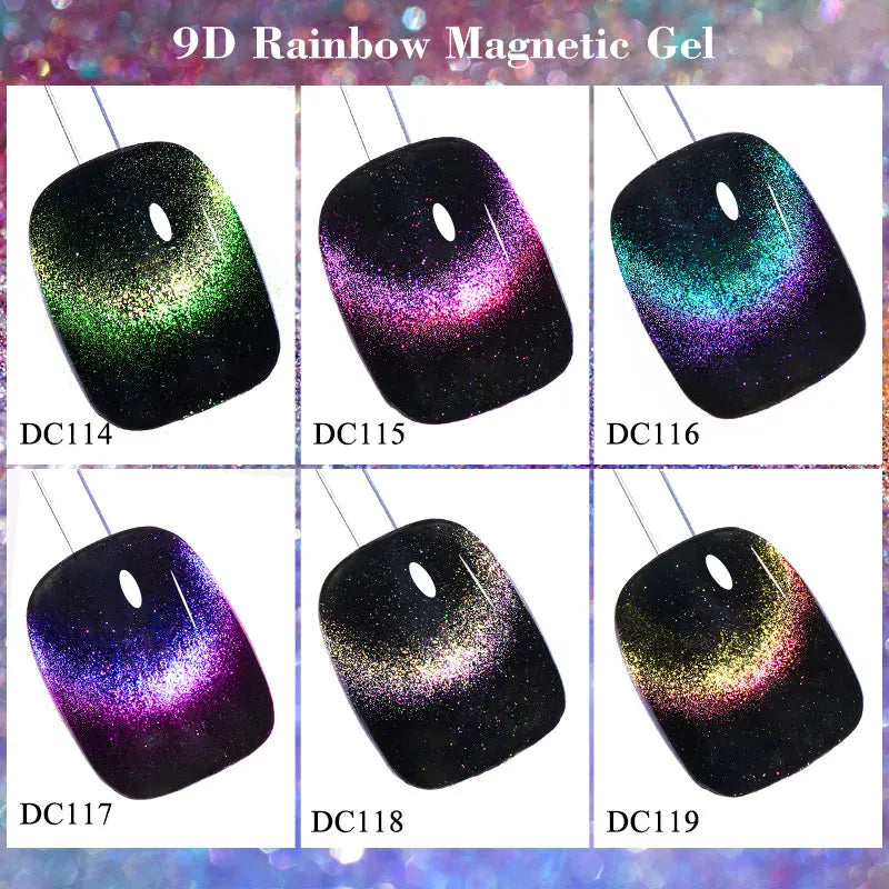 Mtssii Magnetic 5D Cat Eye UV Gel Set Nail Polish Magnet Laser Nail Art Varnish sparkly Sky Jade Effect Soak Off UV Gel Nail Art