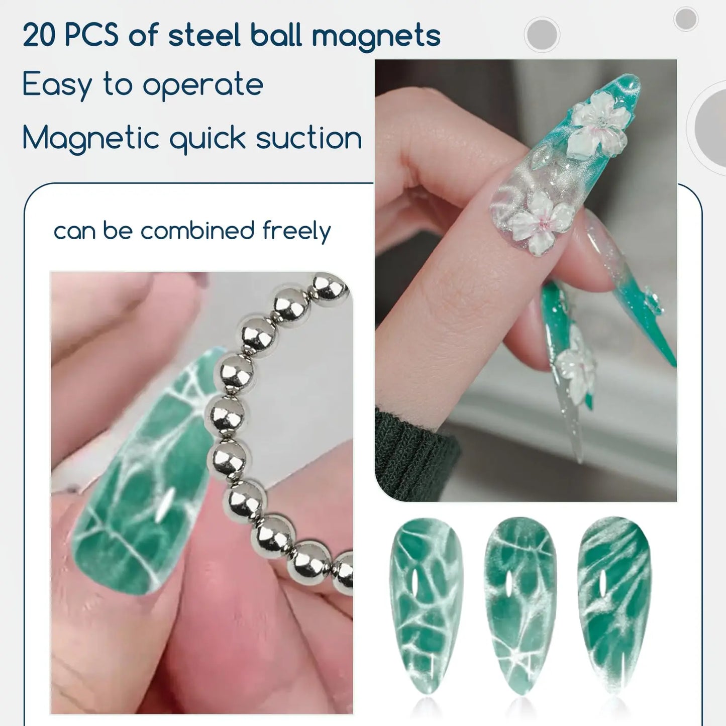 3 in 1 Nails Cat Eye Strong Magnet Kit