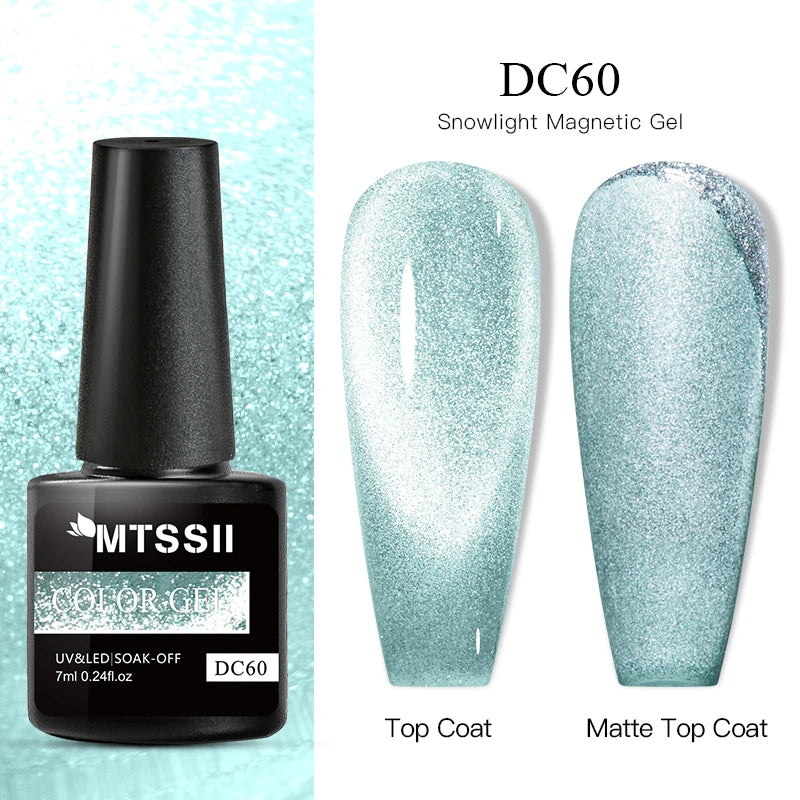 Mtssii Magnetic 5D Cat Eye UV Gel Set Nail Polish Magnet Laser Nail Art Varnish sparkly Sky Jade Effect Soak Off UV Gel Nail Art