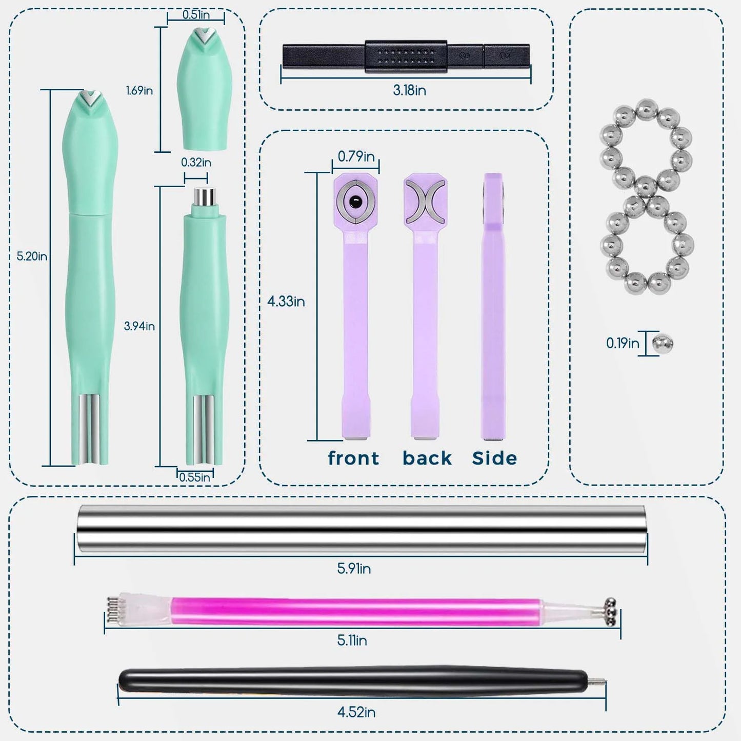 3 in 1 Nails Cat Eye Strong Magnet Kit
